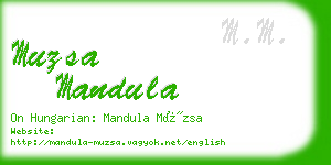 muzsa mandula business card